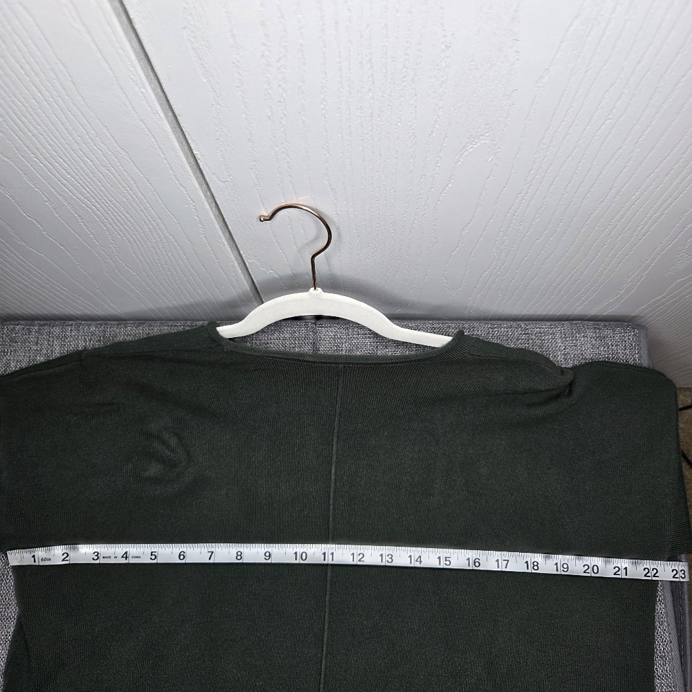 French Connection Dark Olive Crewneck Sweater-Size XS - Picture 5 of 12
